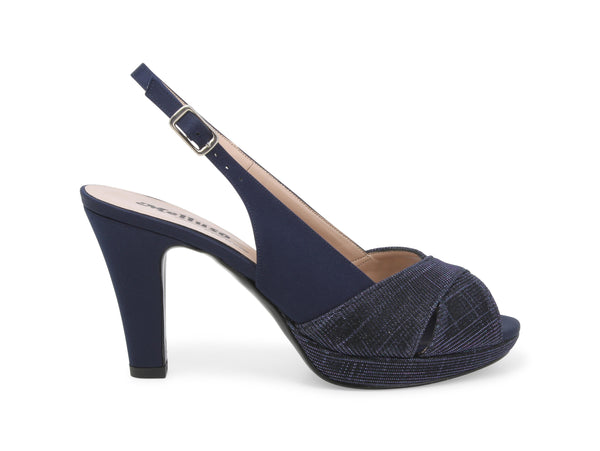 Melluso Sandali Donna Estivi Cerimonia in Tessuto Blu J585W-233623